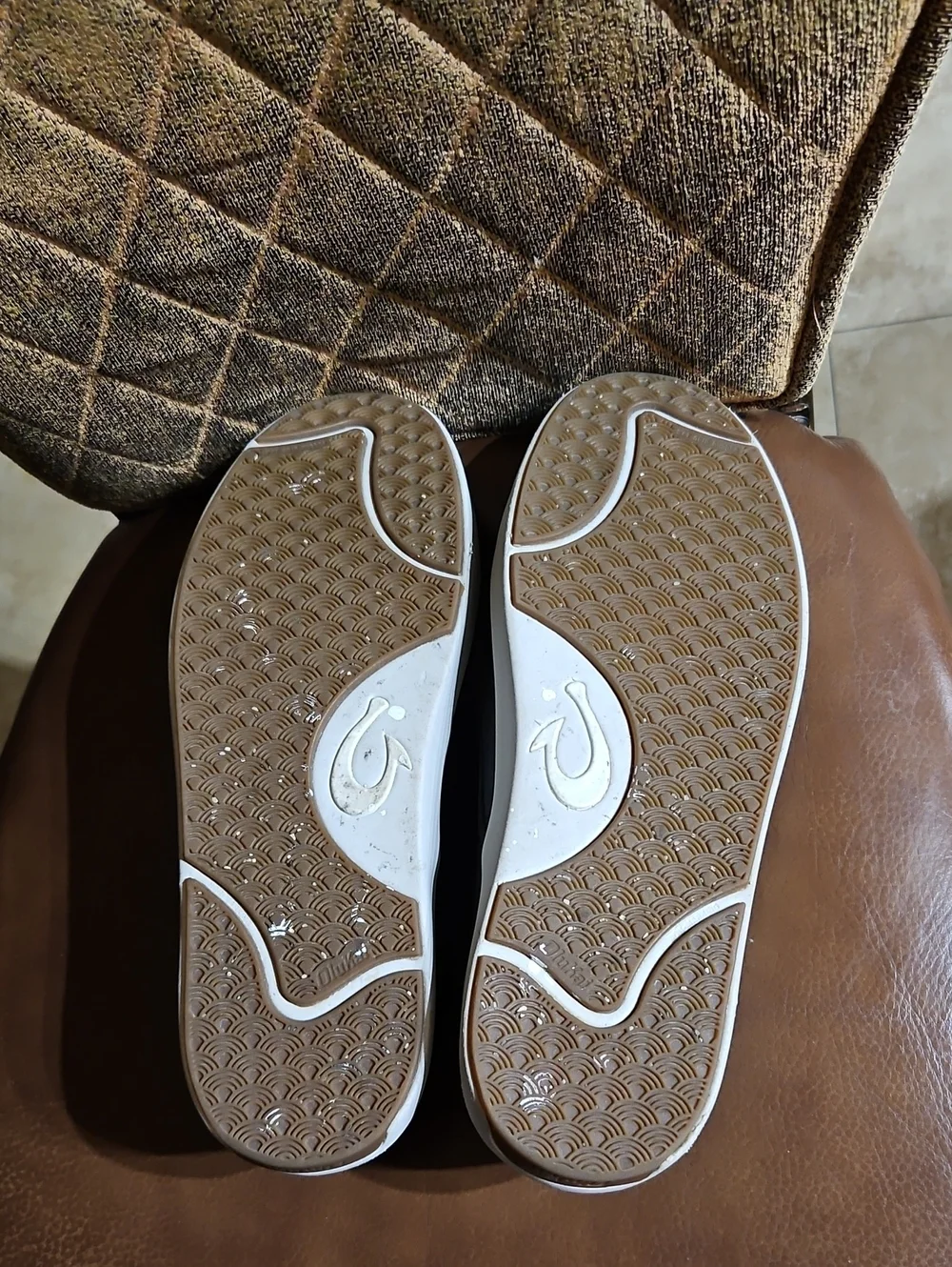 Olukai Lae'Ahi Pa'i Slip On Sneakers Loafers Shoes Black White Leather
